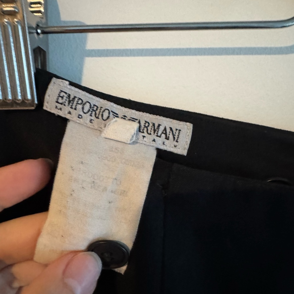 Emporio Armani Black Wide Leg Pants - Picture 3 of 6